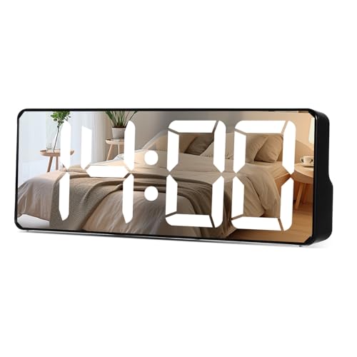 Lista de Relojes de escritorio - solo los mejores. 46 TENXUI Reloj Despertador Digital, Reloj de Escritorio, con Luminosidad Regulable, con Control de Sonido y Modo Snooze, Indicación de Fecha y Temperatura, Adecuado para...