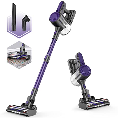 Cordless Vacuum Cleaner, Stick Vacuum with 5 Stages High Efficiency Filtration, 80000 RPM High-Speed Brushless Motor, 4 in 1 Lightweight Handheld Vacuum for Hardwood Floor Pet Hair