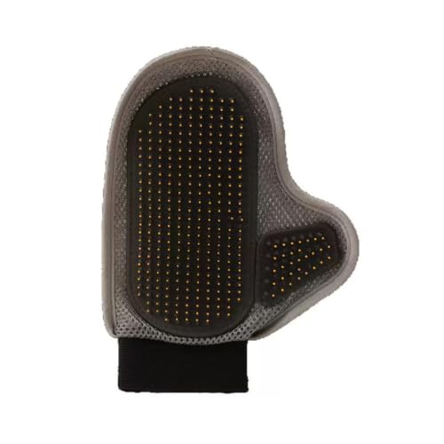 pretelyhuhu Pet Grooming Glove, Gentle Dog Bathing Shampoo Brush Massage Mitt, Deshedding for Dogs Cats Rabbits Horses 1-Pack