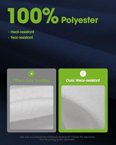 Image of Pureegg Polyester Tablecloth 60 inch x 84 inch Reusable & Washable Navy Blue | Durable, RectangleTable Cloth , for Outdoor Party, Picnic, Wedding, Banquet, Birthday