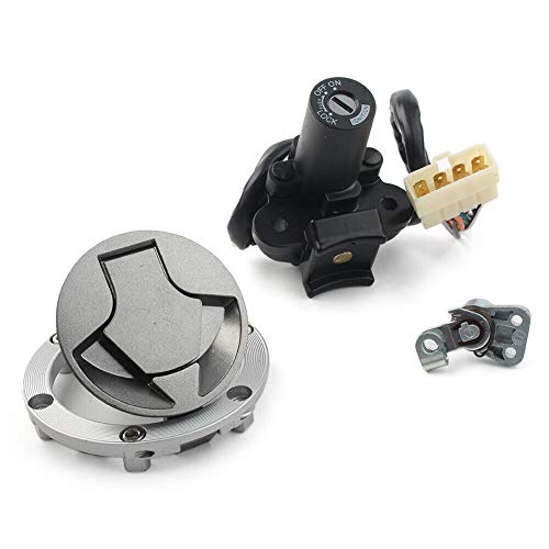 Ignition Switch Lock Gas Cap Cover Set For Kawasaki Ninja 250R EX250J 2008-2012