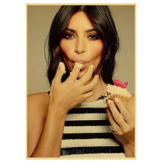 Canvastavla Kända amerikanska skådespelare Kim Kardashian Retroaffischer Heminredning Målning 50X70cm