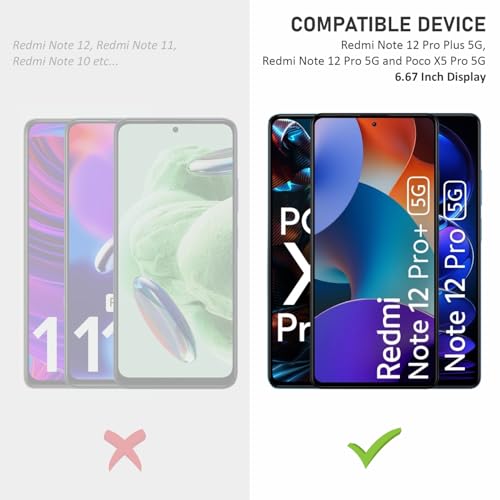 Image of Mr.Shield Top-Notch HD+ Tempered Glass Screen Protector Guard for Redmi Note 12 Pro Plus /Note 12 Pro and Poco X5 Pro (6.67 Inch), 9H Hardness, Easy Installation kit