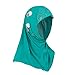 Girl Muslim Turban One Piece Floral Hijab Modest Fashion Al Amira Islamic Long Shawl Head Wrap Arab Kid Sequin Headwear Scarf Green, 4-8 Years