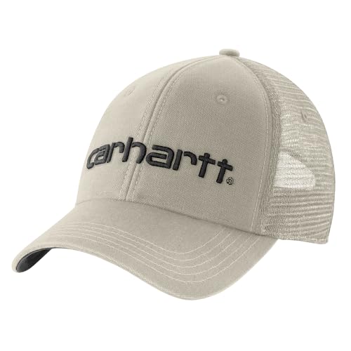 Image of Carhartt Men's Canvas Mesh-Back Logo Graphic Cap
