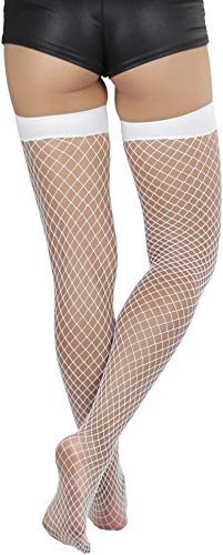 Image of ToBeInStyle Womens Versitile and Stylish Every-day Fishnet Thigh Highs