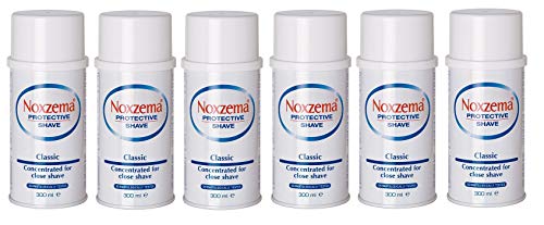 Noxzema Shaving Foam Cream - Jabón de espuma de afeitar (6 unidades, 300 ml), color blanco