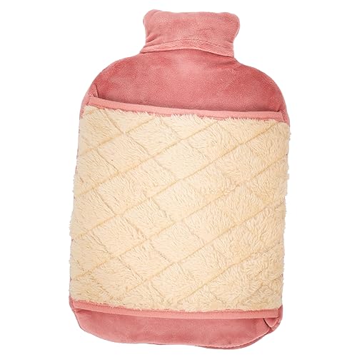 IWOWHERO Portable Thick Hot Water Bottle with Cute Cover Winter Accessory for Menstrual Cramps Muscle Relief and Joint Versatile Water Filled Heating Bag Random Colors
