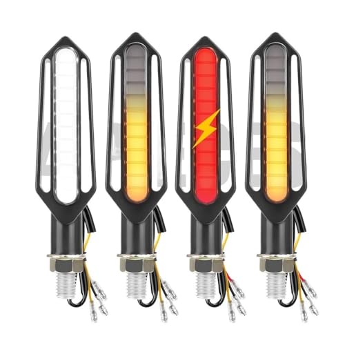 Clignotants LED 2 en 1 motos feux arrière anti-collision avec signaux à balayage dynamique