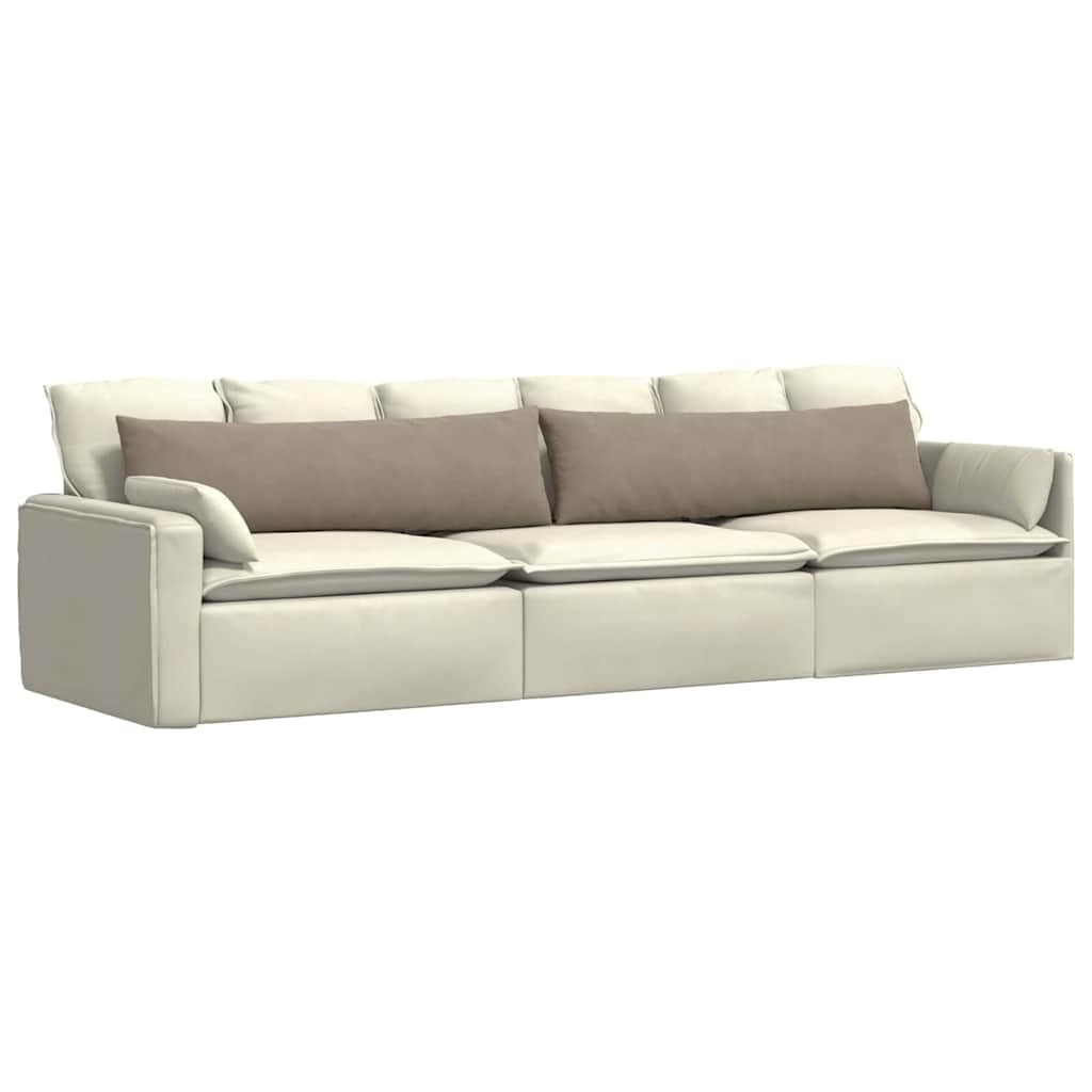 Coussins de canapé en tissu haut de gamme taupe 145x40 cm pour salon chic