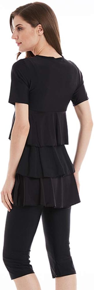 Modest Swimwear for Women Short Sleeve Swimsuit Burkini Modesty Swimming Costume Rash Guard Surfing Suit Beachwear