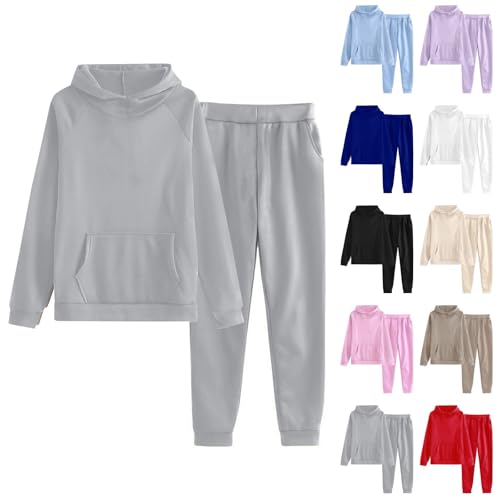 Kids Sweatsuit 2 Piece Hoodie Sets Boys Girls Oversized Sweatshirt Pullover Baggy Sweatpants Fall Winter Jogger Suits