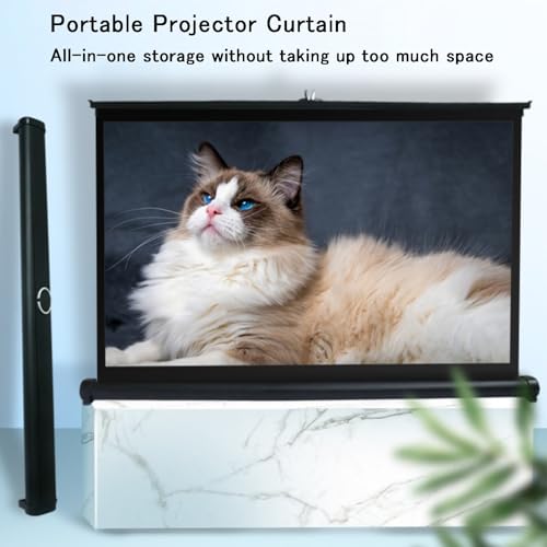 Portable Projector Screen - Pantalla de Proyección Manual 16:9 con Bolsa de Almacenamiento para Uso Exterior miniatura 2