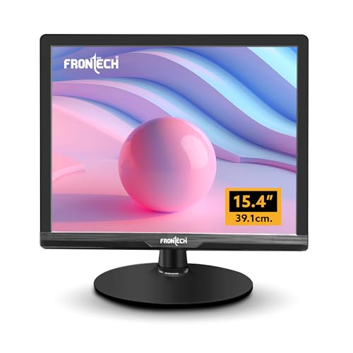 Image of FRONTECH 15.4 Inch HD LED Monitor | Refresh Rate 60 Hz,1280 x 800 Pixels | Wall Mountable, Slim Stylish Design with 16.7M Colors | VGA Ports, Built-in Power Supply (MON-0002,Black)