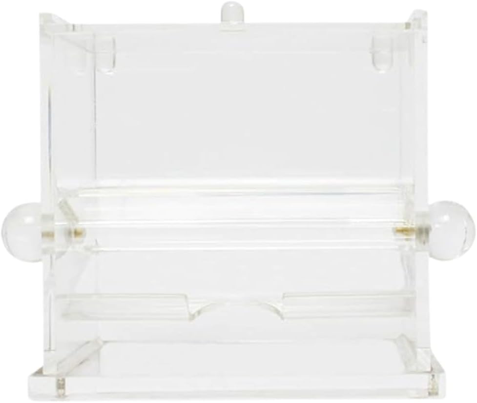 TrueCraftware-Acrylic Stirrer Dispenser Clear Color 7-5/8" x 4-1/8" x 5-5/8"- Countertop Organizer Coffee Stirrer Dispenser Storage for Plastic and Cocktail Drink Stirrers for Restaurant or Home