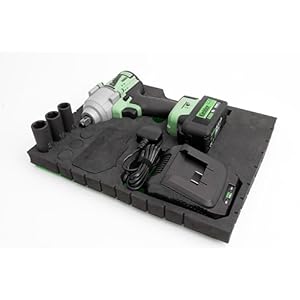 Kielder KWT-180-81 TYPE18 18v Brushless Cordless 1/2″ 850Nm Mid Torque Impact Wrench Kit, 1 x 4.0Ah Li-Ion TYPE18 Battery, Charger, 3 x Impact Sockets & Eco Case with EVA Foam Insert