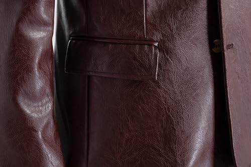 Boys Faux Leather Jacket Double-Breasted Blazer Kids Cauasl Moto Outerwear Outfit3