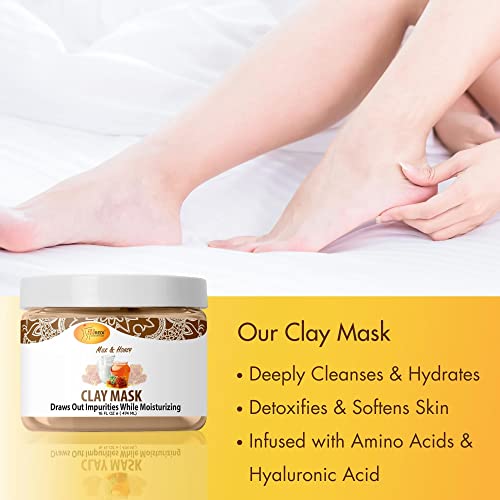 Spa Redi - Clay Mask - Pedicure And Body Deep Cleansing, Skin Pore Purifying, Detoxifying And Hydrating - Natural Bentonite Clay, Infused With, Amino Acids, Panthenol And Comfrey Extract #TOP5