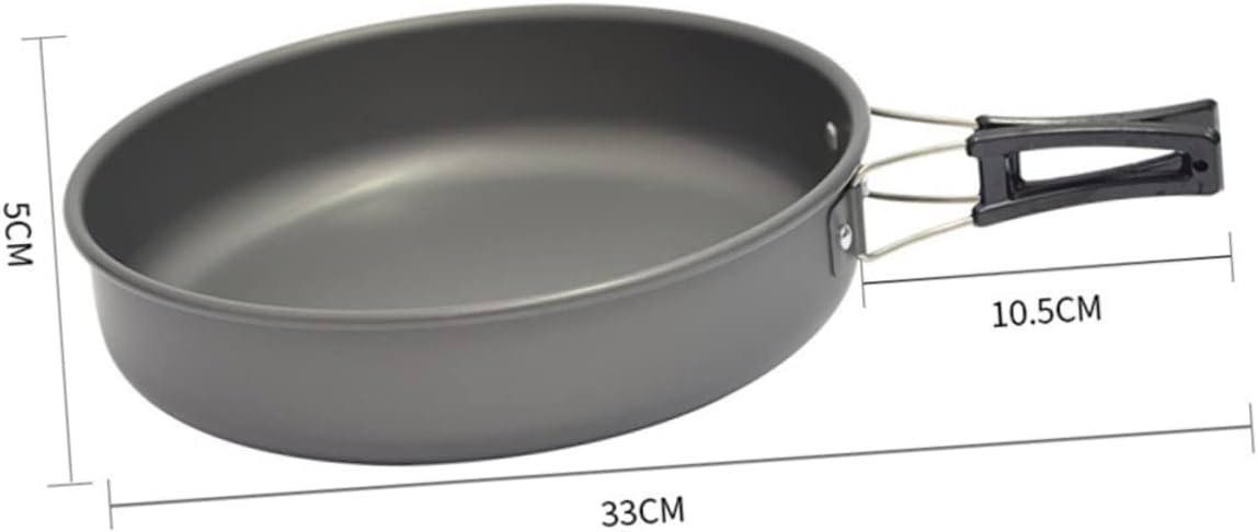 Outdoor Non-Stick Frying Pan Cooking Pan Folding Handle for Camping Hiking and Picnics Portable Cookware for People