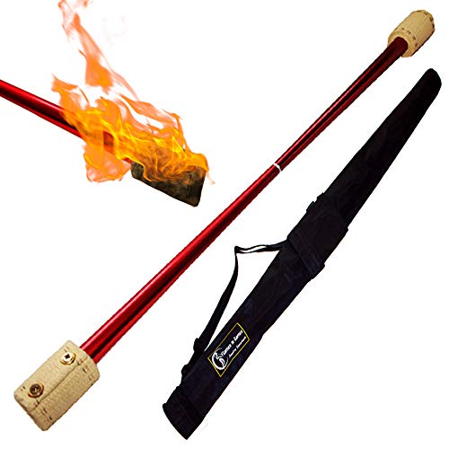 Falcon Pro Bâton du Diable Feu Set avec Kevlar 65mm mèche (de FyreFli) + Flames N Games Sac de Voyage! Professionnel en Feu Bâtons de Diable, Bâtons de Jonglage!