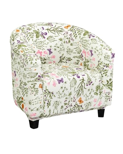 Slipcover 1-piece Soft Stretch Barrel Chair Covers Tub Chair Cover Spandex Armchair Covers Furniture Protector For Bar Counter Living Room,color 07