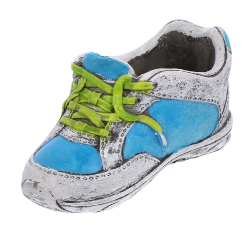 POPETPOP Simulated High-top Shoe Flowerpot Decorative Imitation Shoe Planter for Indoor Garden Unique Flower Pots for Outdoor Home Plant Display