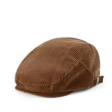 YAMEE Baskenmütze für Herren Cord Vintage,Schiebermütze Herren Verstellbarer,Flat Cap Damen Weicher Atmungsaktives,Malerhut Klassisch Elegant für Herbst/Winter