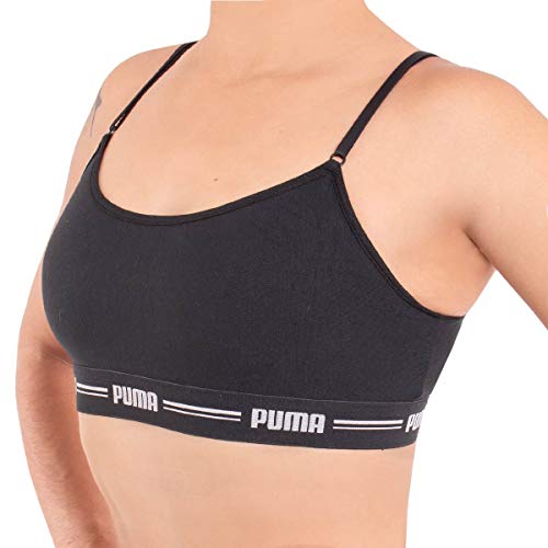 Soutien Soutien com Alça Reguláve, Puma, Feminino, Preto, GG