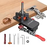 35 mm Verdeckte Scharniervorrichtung, Scharnier Bohrschablone Aluminiumlegierung Scharnierlehre Möbelbau für Holzmöbel Türschränke Topfscharniere