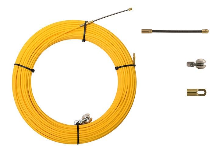 Sonde fibre autoénergétique 6 mm 40 m Jaune Anguilla pour tirage de câbles