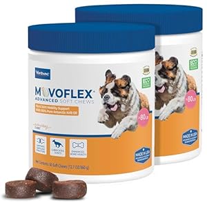 Advanced Soft Chews Hip and Joint Support Supplement for Large Dogs – Movoflex 120 Count by Virbac