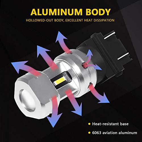 image for Phinlion 3600 Lumens 3156 3157 LED Backup Light Bulb Super Bright 3047