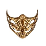 MK Game Mask – Ninja-Inspired Resin Face Covers: Smoke, Jade, Frost – 6' Cosplay Masks (09-Scorpion 11)