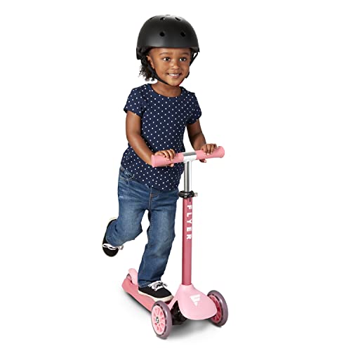 Flyer Glider Jr., Patinete de inclinación Radio Flyer para niños pequeños, Rosa, para niños de 2 a 5 años