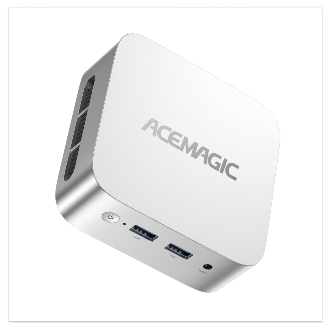 ACEMAGIC V1 Mini PC, Ιntel Alder Lake-Ν97 (Fino 3,6 GHz), 16GB DDR4 1TB M.2 2280 SSD, Mini Desktop Computer Gigabit Ethernet,4K UHD, per Ufficio