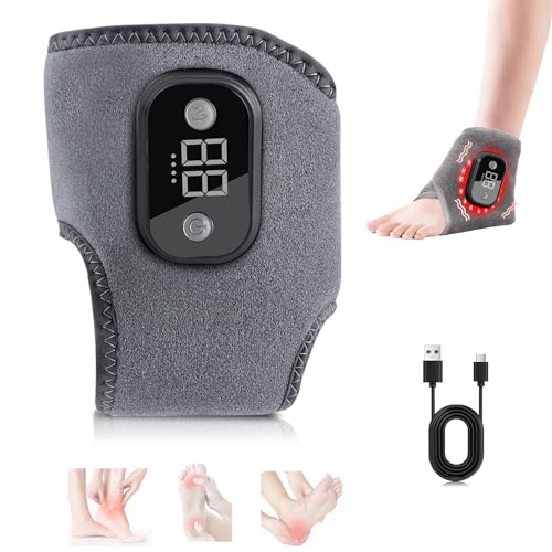 3 en 1 Masseur de Pieds Électrique 1 Pièces, Massage Pieds avec 3 Modes Vibration et 3 Niveaux de Chauffageé, Portable Masseur de Cheville, Masseur Pied Pour Soulagement Douleurs et Relaxation