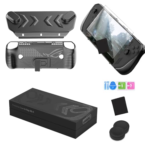 Lwuckbarrt ROG Ally X pیP[XyVo-4in1ZbgzTPU VFیJo[ + O\ȃtgJo[ + KXtB * 1 + bJ[Lbv * 2Afor ASUSQ[~O MU X^ht 