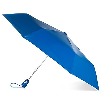 Totes Auto Open/Close Compact Umbrella with Printed Under Canopy