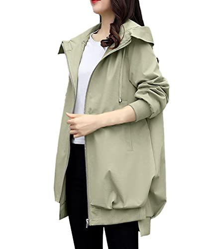 [SUN KAKU] [サンカク] トレンチコート トレンチ コート レディース きれいめコート 軽いコート パーカーコート パーカージャケット カジュアルコート きれいめ ゆったりシルエット マタニティアウター マタニティ ママコーデ おしゃれママコーデ 入園式 入学式 卒園 卒業 冬 秋 春 カーキー M