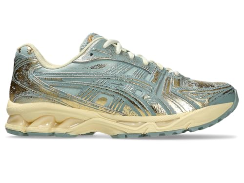 Image of ASICS Unisex Gel-Kayano 14 Pure Gold /Cold Moss Sneakers - 8 UK Men / 7 UK Women (1203A476.200)
