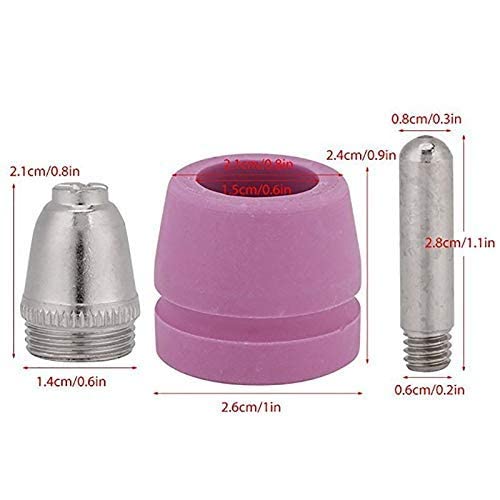 SUSEMSE 30 STÜCKE AG-60 SG-55 WSD-60 Plasmaschneider Schneidbrennerspitzendüsen Verbrauchsmaterial Zubehör geeignet für CUT-60 CUT50P CUT50