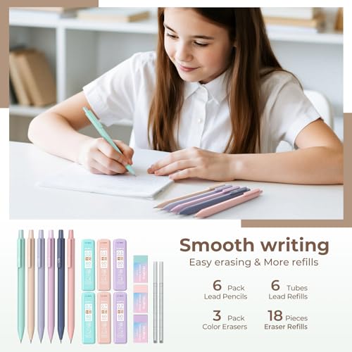 Image of Nicpro School Supplies Stationary Set with Pencil Case, 39 PCS Cream | Back to Schoo Supplies, Pen Case with 12 Highlighter, 5 Gel Pen, 6 Mechanical Pencil, Essentials for College, Nursing Student
