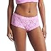 hanky panky - Signature Lace Boyshort Panties for Women: Holiday Edition | Size XS | Desert Rose, Water Lily, Tour Guide - Blue/Blue Stripe Cracker | Comfortable Lingerie, Ladies Underwear | 3 pack