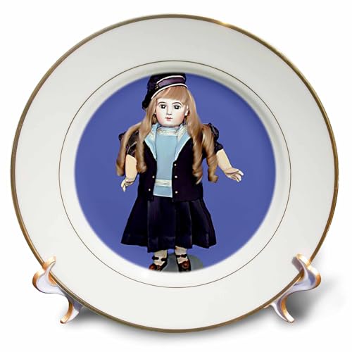 3dRose Antique Jumeau Doll - Porcelain Plate, 8-inch , 8