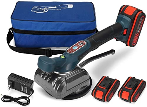 OTQEFTN Tile Vibrator Leveling Machine 2000W 88VF Ceramic Tile Tiler Tiling Machine High Power Vibrator Touch Button 60-120 Tiler Brick Laying Tool Vibration Hand-held Tile Tilin