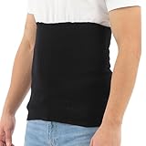 [HOHADA] 腹巻 メンズ 綿 【薄暖コットン腹巻き】 ウエスト60～100cm 薄手 はらまき 伸縮性 オールシーズン あたたかい 冷え性 温活 冬 夏 (ブラック)