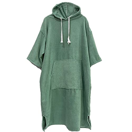 DAMEGA Surf Poncho, Albornoz De Playa De Rápida Absorción con Capucha Toalla De Microfibra Absorbente De Secado Rápido Albornoz Adulto Hombre Mujer Niño