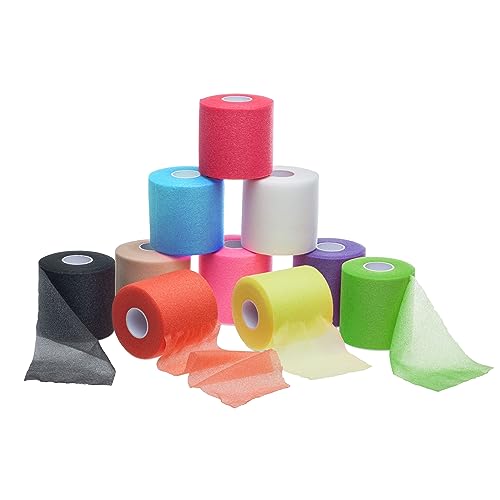 ZiATEC Power Underwrap - Unterverband aus Schaumstoff - Elastische-Binde in viele Farben, Farbe:3 x schwarz (3 rolls)