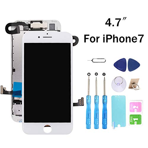 Recyco Schermo per iPhone 7 Bianco (4,7 Pollici)