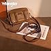 Wrangler Crossbody Bag for Women Small Multi Pocket Crossover Bags Western Vegan Leather Cross Body Purse Shoulder Bags Stylish Wallet Purses with Adjustable Strap WG2207-30031DKH